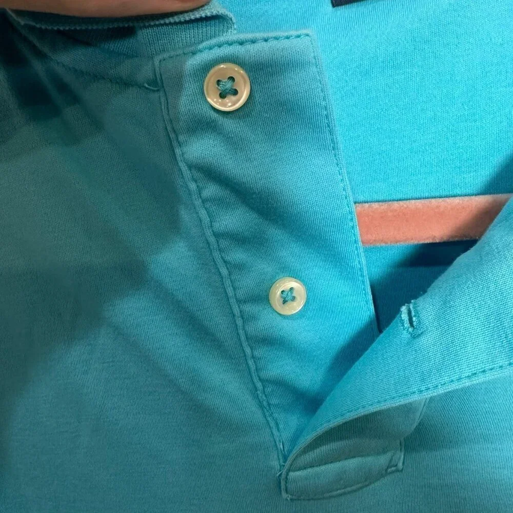 Polo by Ralph Lauren Polo Shirt Mens L Blue Cotton Short Sleeve Collared Casual
